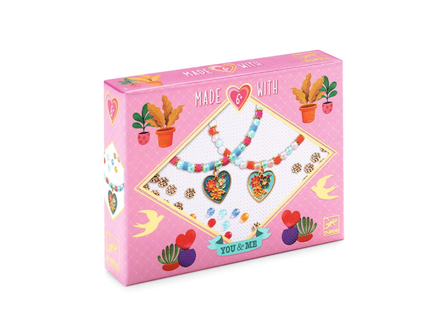 Djeco DJ00010 - You & Me - Enfilage Cœur