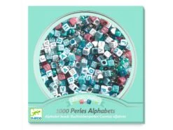 Djeco DJ00030 - Perles Alphabet, Argent