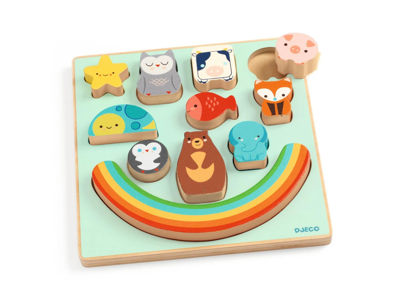 Djeco DJ01076 - Puzzles Relief - Puzz & Boom Rainbow – Image 2