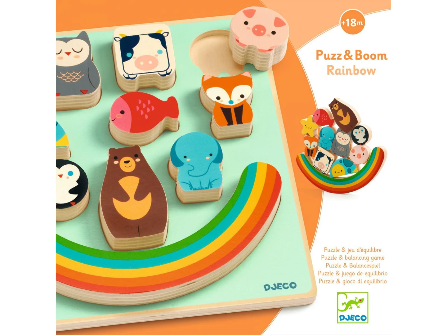 Djeco DJ01076 - Puzzles Relief - Puzz & Boom Rainbow – Image 4