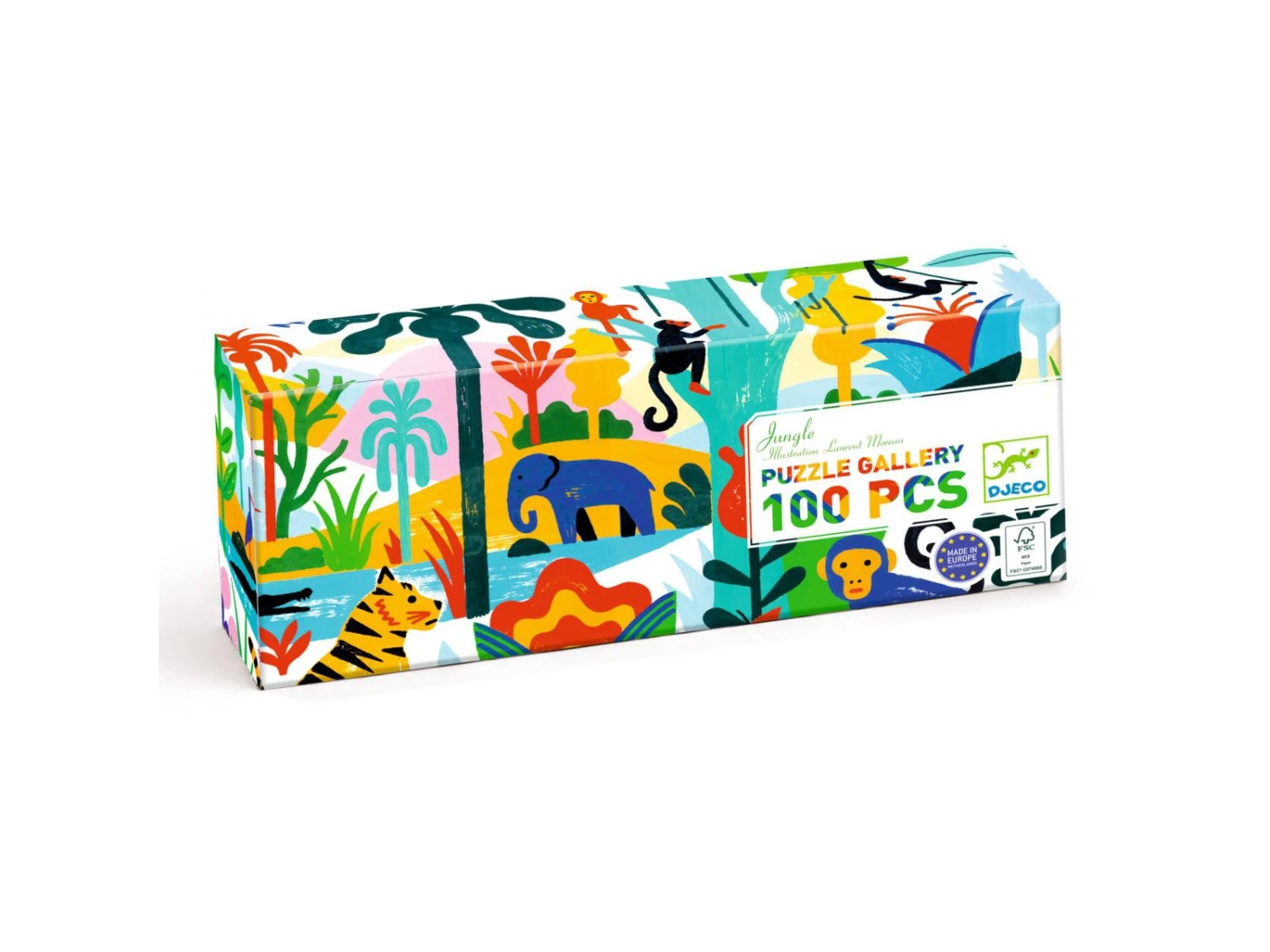Djeco DJ07619 - Puzzles Gallery - Jungle - 100 Pcs