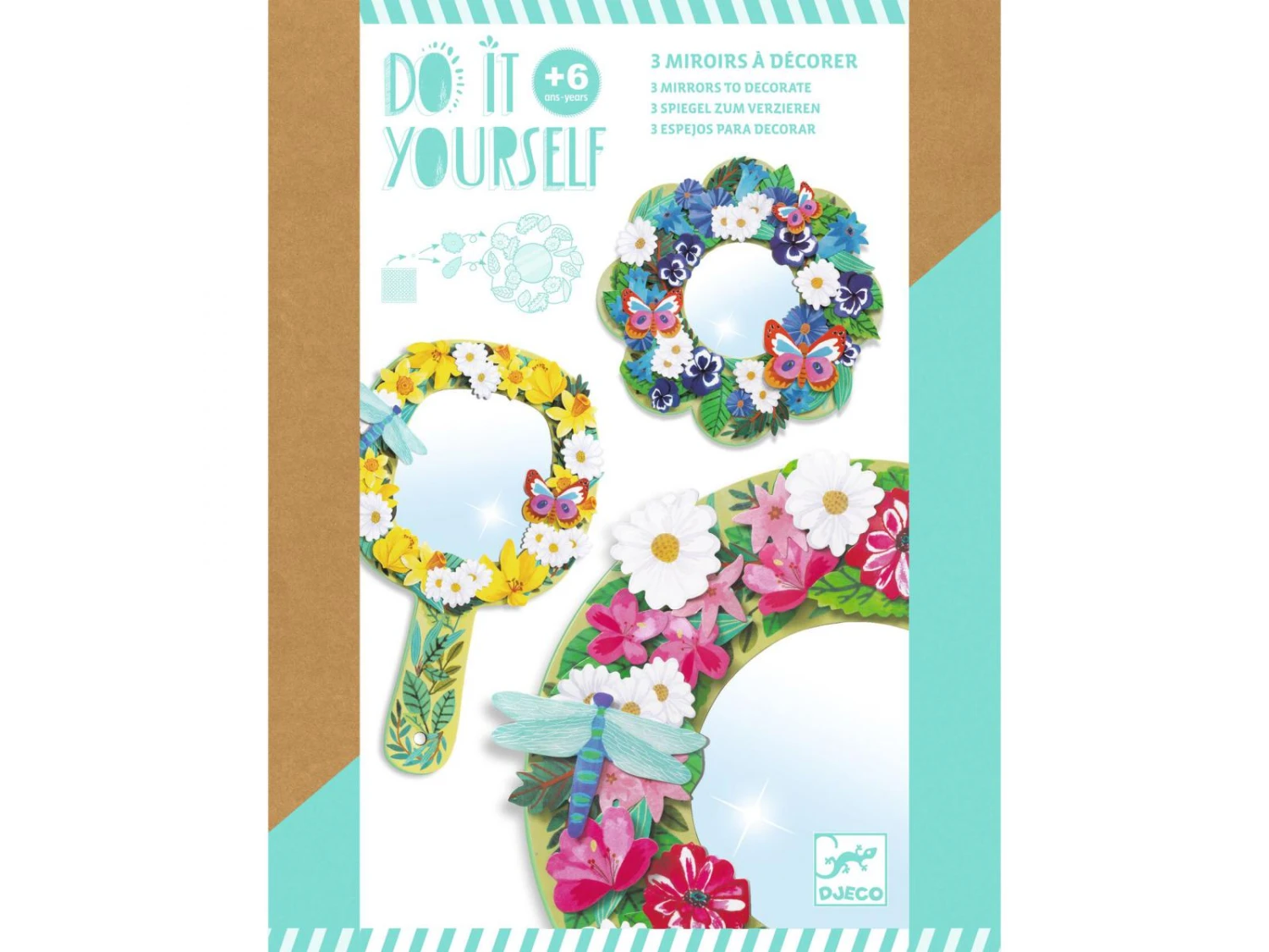 Djeco DJ07908 - DIY - Mosaïques & Stickers- Douceur Florale – Image 4