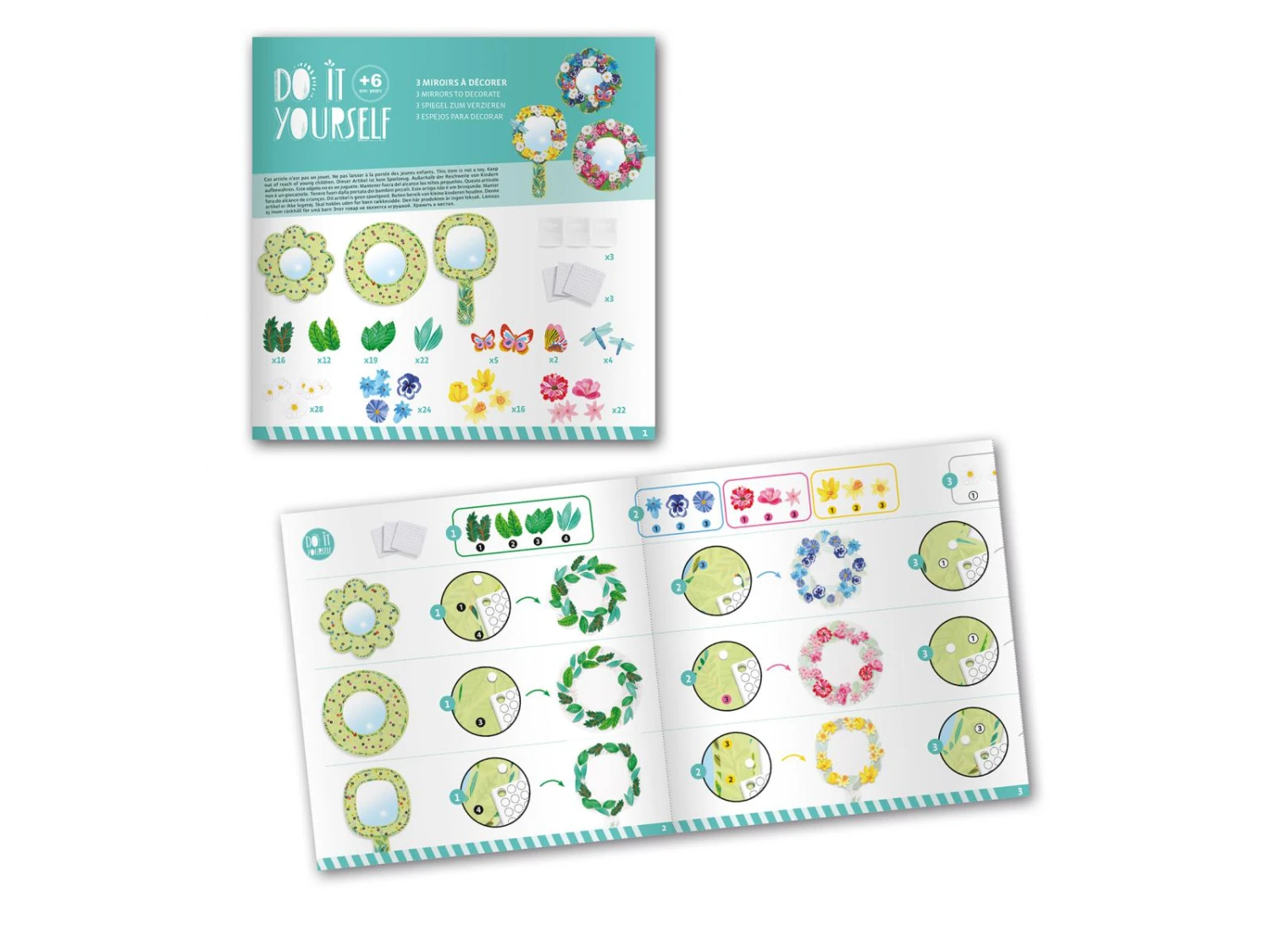 Djeco DJ07908 - DIY - Mosaïques & Stickers- Douceur Florale – Image 5